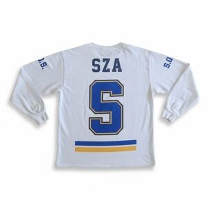 SZA S Jersey Top Dog Entertainment S.O.S. Tour Merchandise Hockey Shirt Size Lrg